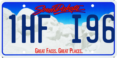 SD license plate 1HFI96