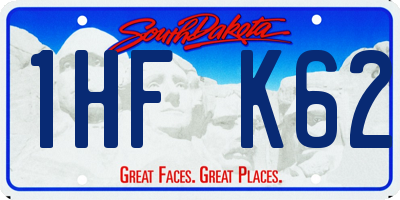 SD license plate 1HFK62