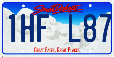 SD license plate 1HFL87