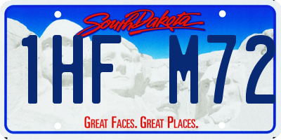 SD license plate 1HFM72
