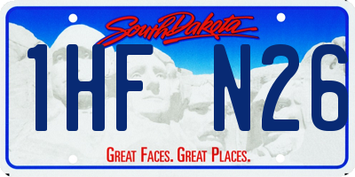 SD license plate 1HFN26