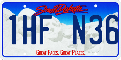 SD license plate 1HFN36