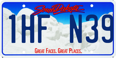 SD license plate 1HFN39
