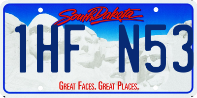SD license plate 1HFN53