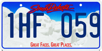SD license plate 1HFO59