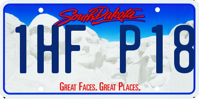 SD license plate 1HFP18