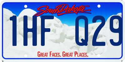 SD license plate 1HFQ29