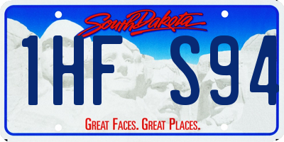SD license plate 1HFS94