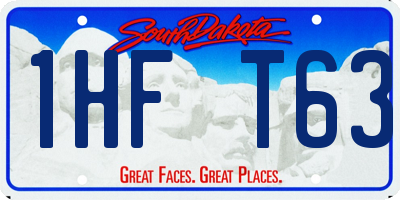 SD license plate 1HFT63