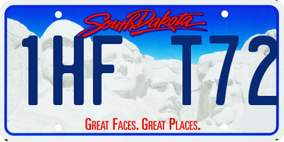 SD license plate 1HFT72