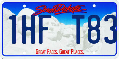 SD license plate 1HFT83