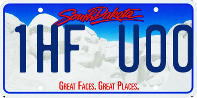 SD license plate 1HFU00