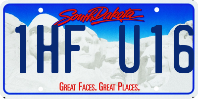 SD license plate 1HFU16