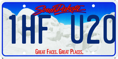 SD license plate 1HFU20