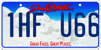 SD license plate 1HFU66