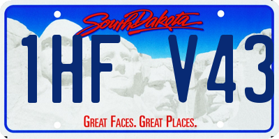 SD license plate 1HFV43