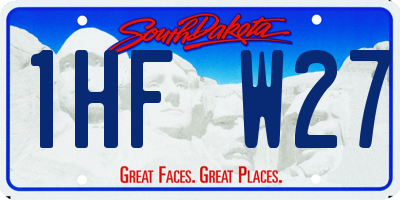 SD license plate 1HFW27