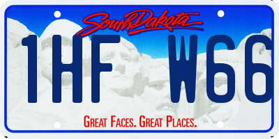 SD license plate 1HFW66