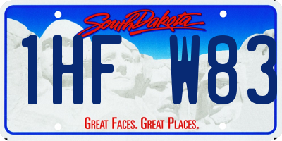 SD license plate 1HFW83