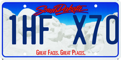 SD license plate 1HFX70