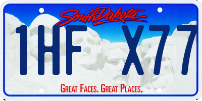 SD license plate 1HFX77