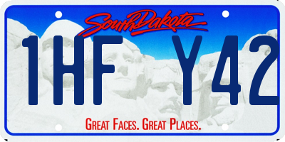 SD license plate 1HFY42
