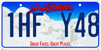 SD license plate 1HFY48