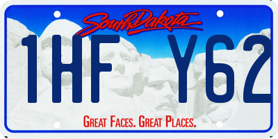 SD license plate 1HFY62