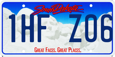 SD license plate 1HFZ06