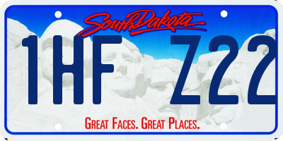 SD license plate 1HFZ22