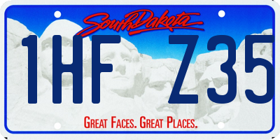 SD license plate 1HFZ35