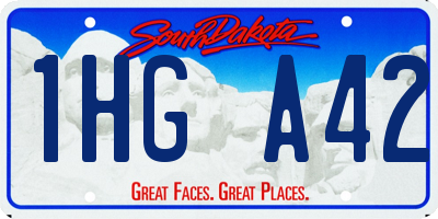 SD license plate 1HGA42
