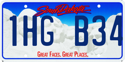 SD license plate 1HGB34