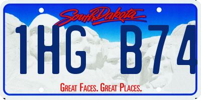 SD license plate 1HGB74