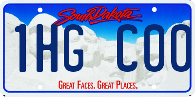 SD license plate 1HGC00
