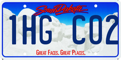 SD license plate 1HGC02