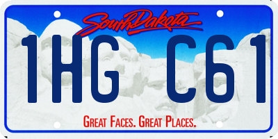 SD license plate 1HGC61