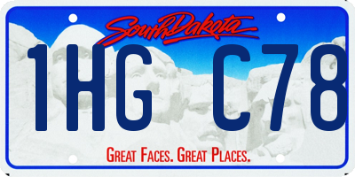 SD license plate 1HGC78