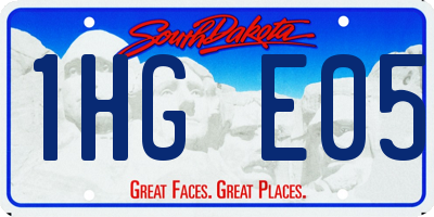 SD license plate 1HGE05