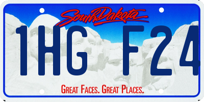 SD license plate 1HGF24