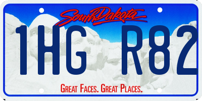 SD license plate 1HGR82