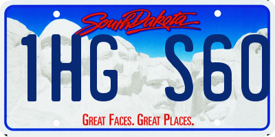 SD license plate 1HGS60