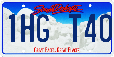 SD license plate 1HGT40