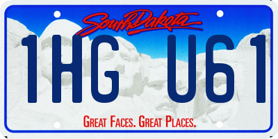 SD license plate 1HGU61