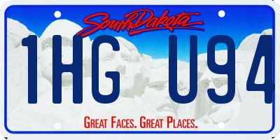 SD license plate 1HGU94
