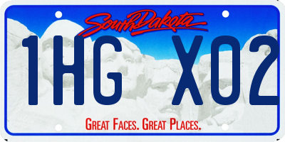 SD license plate 1HGX02