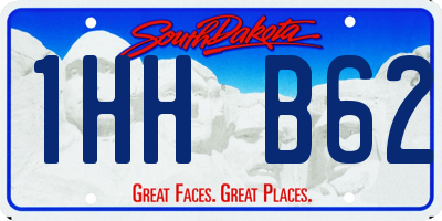 SD license plate 1HHB62