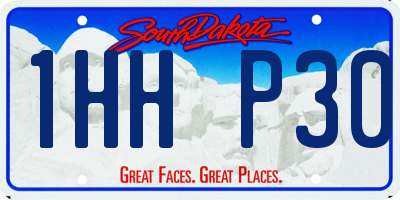 SD license plate 1HHP30