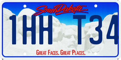 SD license plate 1HHT34