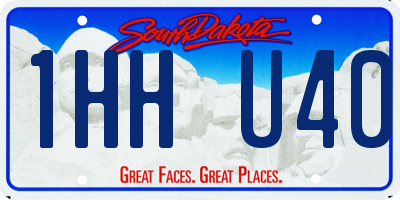 SD license plate 1HHU40